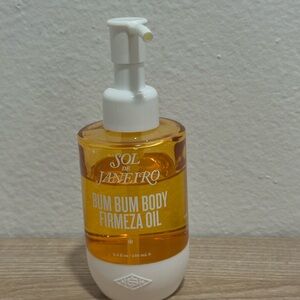Sol de Janeiro Bum Bum Body Firmeza Oil - Yellow and White Pump Bottle